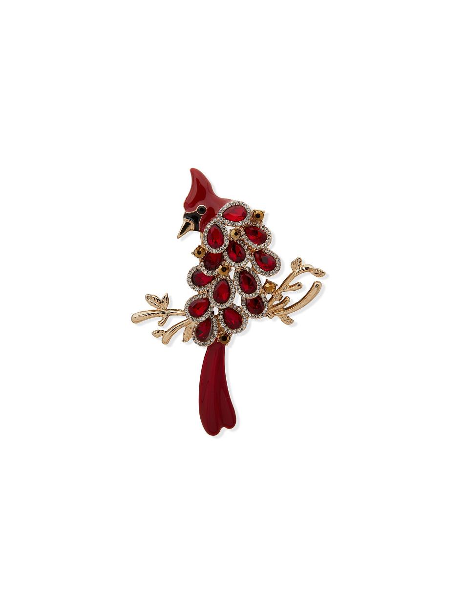 Broches Anne Klein Box Pin Crystal Cardinal   | UIU-9179242